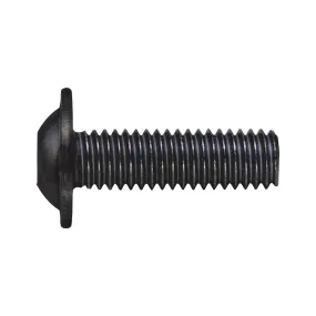 Schroef met afgevlakte bolkop, met kraag en binnenzeskant ISO 7380-2, staal, sterkteklasse 10.9, zink-nikkelcoating, zwart (ZNBH